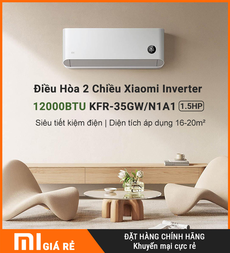 Điều Hòa 2 Chiều Xiaomi Inverter KFR-35GW/N1A1 1.5HP Cao Cấp