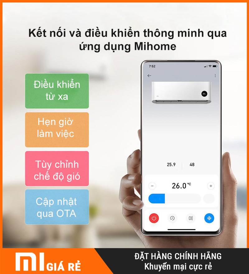Điều Hòa 2 Chiều Xiaomi Inverter KFR-35GW/N1A1 1.5HP Cao Cấp