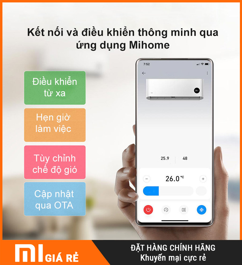 Điều Hòa 2 Chiều Inverter Xiaomi KFR-50GW/N2A1 2HP - Cao Cấp