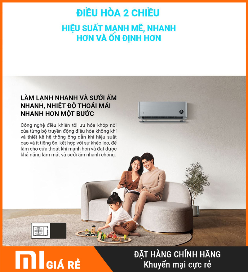 Điều Hòa 2 Chiều Xiaomi Inverter KFR-35GW/M3A1 1.5HP Cao Cấp