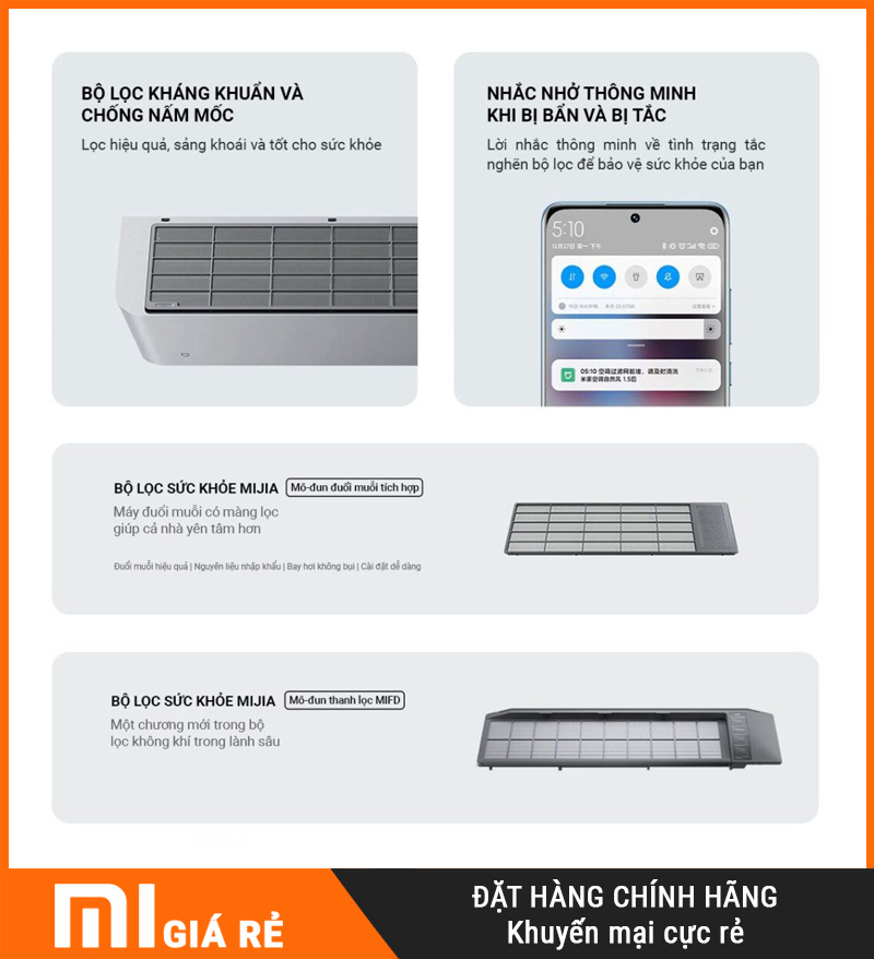 Điều Hòa 2 Chiều Xiaomi Inverter KFR-35GW/M3A1 1.5HP Cao Cấp