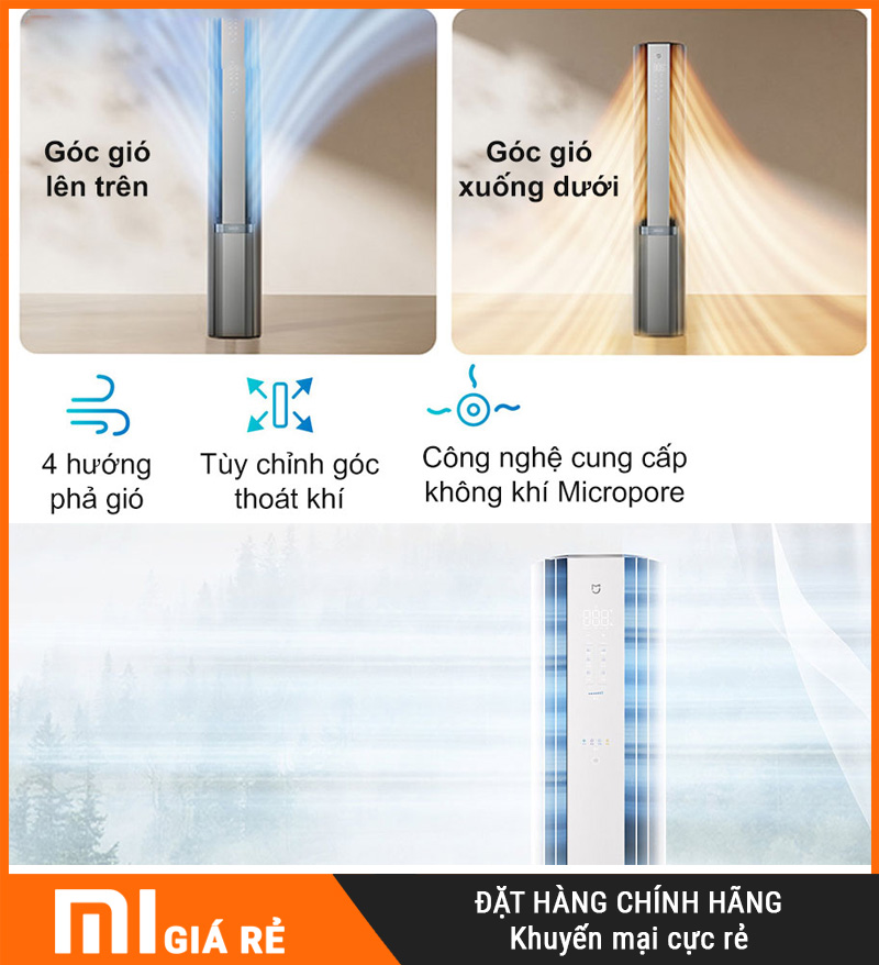 Điều Hòa Cây 2 Chiều Xiaomi Mijia KFR-72LW-NA11/M3A1 3HP Cao Cấp