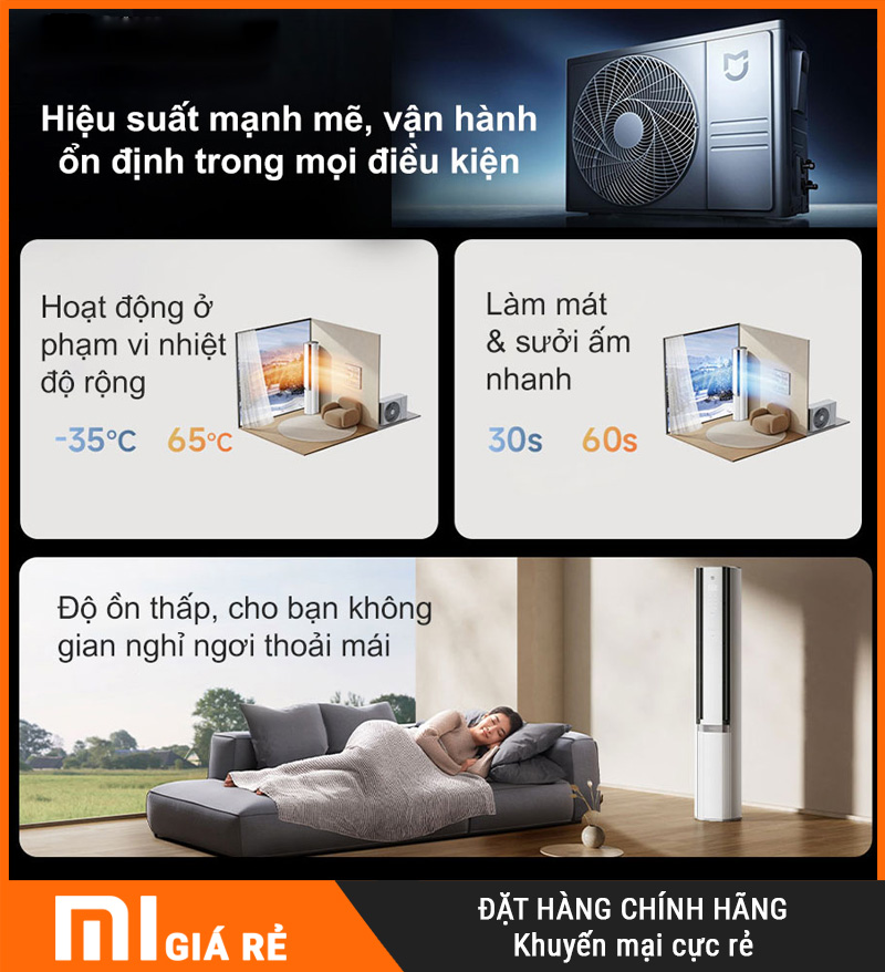 Điều Hòa Cây 2 Chiều Xiaomi Mijia KFR-72LW-NA11/M3A1 3HP Cao Cấp