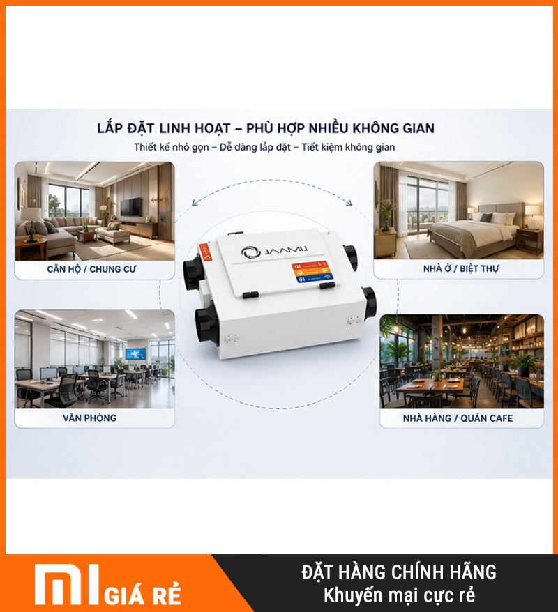 Máy Cấp Khí Tươi 2 Chiều JaamiJ ERV-485D Pro