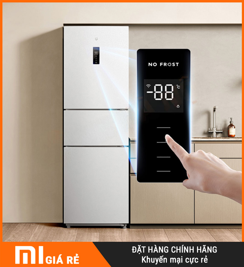 Tủ Lạnh Xiaomi Mijia 256L, 3 Cánh, Hạn Chế Đông Dính